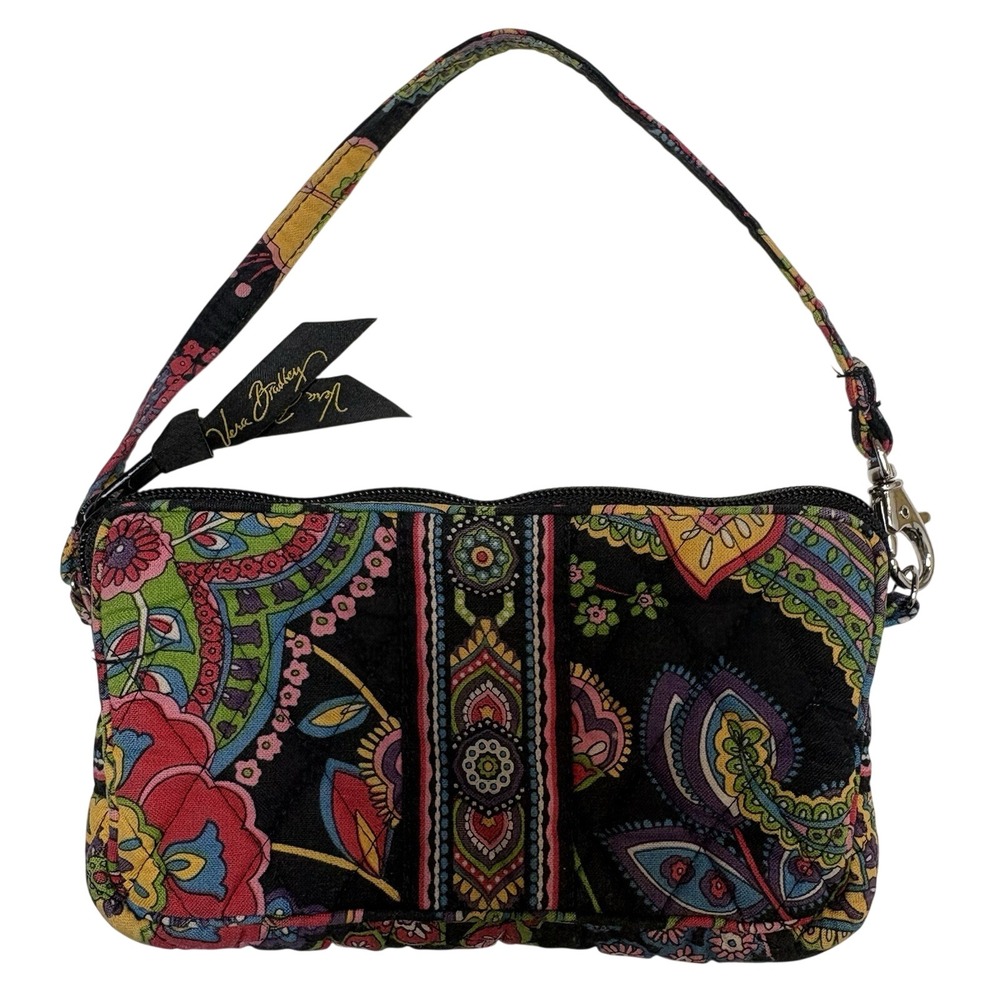 Vera Bradley‎ Zip Around Wristlet Symphony In Hue Retired Pattern Made In USA